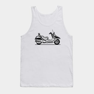 Helix CN250 Motorcycle Sketch Art Tank Top